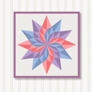 Barn Quilt Wall Art, 8 Sizes,- Indoor & Outdoor Square, Home Decor Accent, BQ072-09