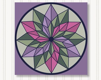 Barn Quilt Wall Art, 8 Sizes, Outdoor & Indoor Square Block, Home Decor Accent, BQ058-11