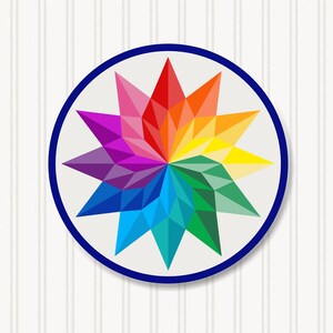 Round Barn Quilt, 6 Sizes, Beautiful Outdoor Wall Art Decor, BQR072-14