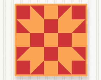 Barn Quilt Wall Art, 8 Sizes, Outdoor & Indoor Square Block, Home Decor Accent, BQ010-05
