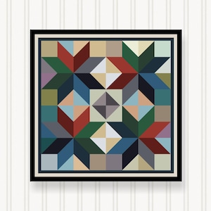 Barn Quilt Wall Art, 8 Sizes, Outdoor & Indoor Square Block, Home Decor Accent, BQ033-03