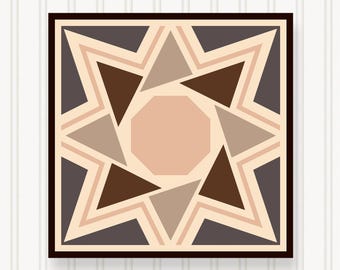 Barn Quilt Wall Art, 8 Sizes, Outdoor & Indoor Square Block, Home Decor Accent, BQ065-05