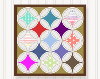 Barn Quilt Wall Art, 8 Sizes, Outdoor & Indoor Square Block, Home Decor Accent, BQ108