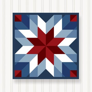 Barn Quilt Wall Art, 8 Sizes, Outdoor & Indoor Square Block, Home Decor Accent, BQ110