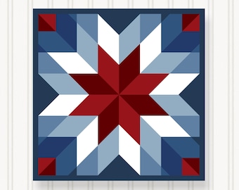 Barn Quilt Wall Art, 8 Sizes, Outdoor & Indoor Square Block, Home Decor Accent, BQ110