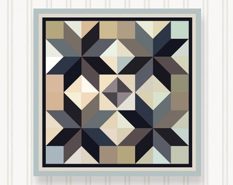 Barn Quilt Wall Art, 8 Sizes, Outdoor & Indoor Square Block, Home Decor Accent, BQ033-01