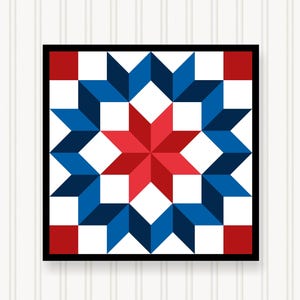 Barn Quilt Wall Art, 8 Sizes, Outdoor & Indoor Square Block, Home Decor Accent, BQ103-01