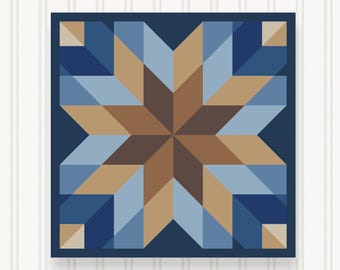 Barn Quilt Wall Art, 8 Sizes, Outdoor & Indoor Square Block, Home Decor Accent, BQ110-14