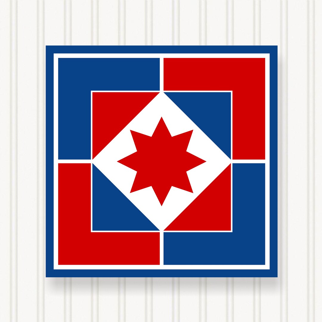 BARN QUILT Block, Beautiful Outdoor or Indoor Square, 7 Sizes, Wall Art