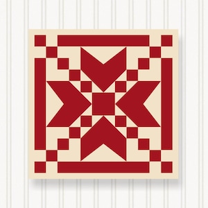 Barn Quilt Wall Art, 8 Sizes, Outdoor & Indoor Square Block, Home Decor Accent, BQ006-01