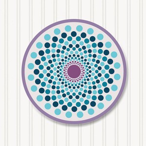 Round Barn Quilt, 6 Sizes, Beautiful Outdoor Wall Art Decor, BQR132-09