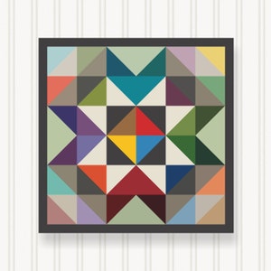 Barn Quilt Wall Art, 8 Sizes, Outdoor & Indoor Square Block, Home Decor Accent, BQ088