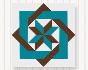 Barn Quilt Wall Art, 8 Sizes, Outdoor & Indoor Square Block, Home Decor Accent, BQ003-01
