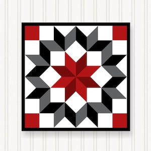 Barn Quilt Wall Art, 8 Sizes, Outdoor & Indoor Square Block, Home Decor Accent, BQ103-02