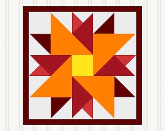 Barn Quilt Wall Art, 8 Sizes, Outdoor & Indoor Square Block, Home Decor Accent, BQ012-01