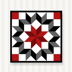 Barn Quilt Wall Art, 8 Sizes, Outdoor & Indoor Square Block, Home Decor Accent, BQ103-02