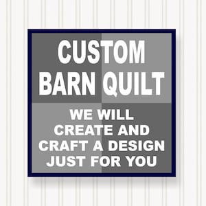 Custom Barn Quilt Wall Art, 7 Sizes, Outdoor & Indoor Square Block, Home Decor Accent, BQ000