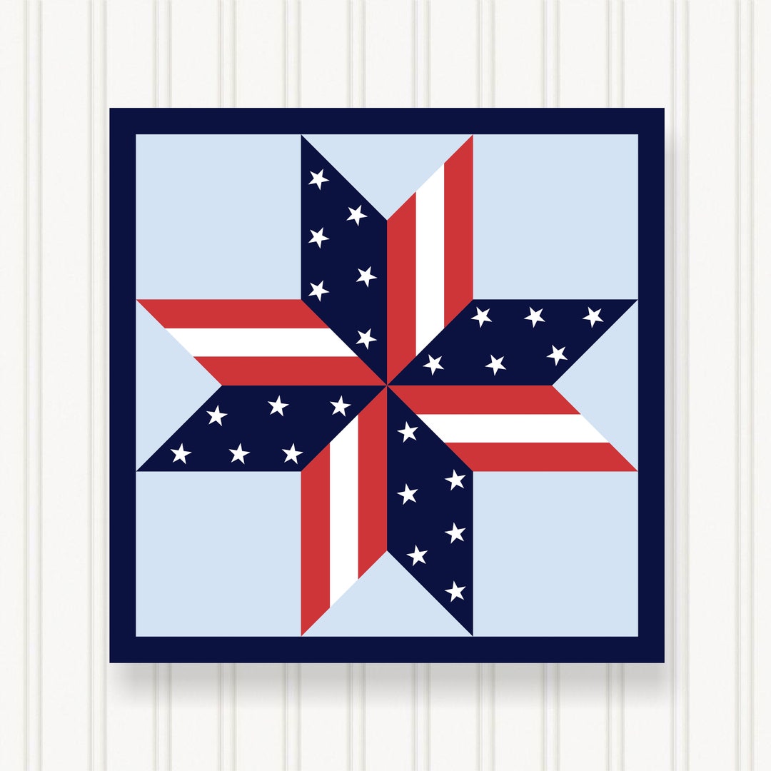 BARN QUILT Outdoor Square Block 7 Sizes Outside Pattern Wall Art Yard