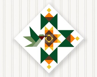 Barn Quilt Wall Art, 8 Sizes, Outdoor & Indoor Square Block, Home Decor Accent, BQ105-03