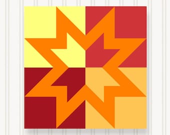 Barn Quilt Wall Art, 8 Sizes, Outdoor & Indoor Square Block, Home Decor Accent, BQ011-03