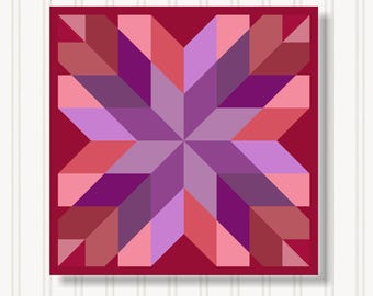 Barn Quilt Wall Art, 8 Sizes, Outdoor & Indoor Square Block, Home Decor Accent, BQ110-22