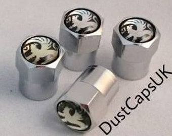 VAUXHALL Chrome Wheel Tyre Valve Dust Caps Covers Set x4 Black Metal Mokka Insignia Corsa Astra Adam Viva Grandland Zafira Vectra Crossland