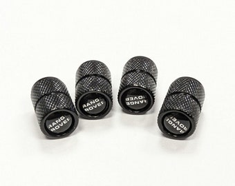 RANGIE DELUXE Black Tire Valve Dust Caps Stem Covers Universal Fit 4pcs
