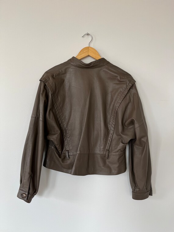 Vintage 100% leather brown/taupe jacket by El Cor… - image 3