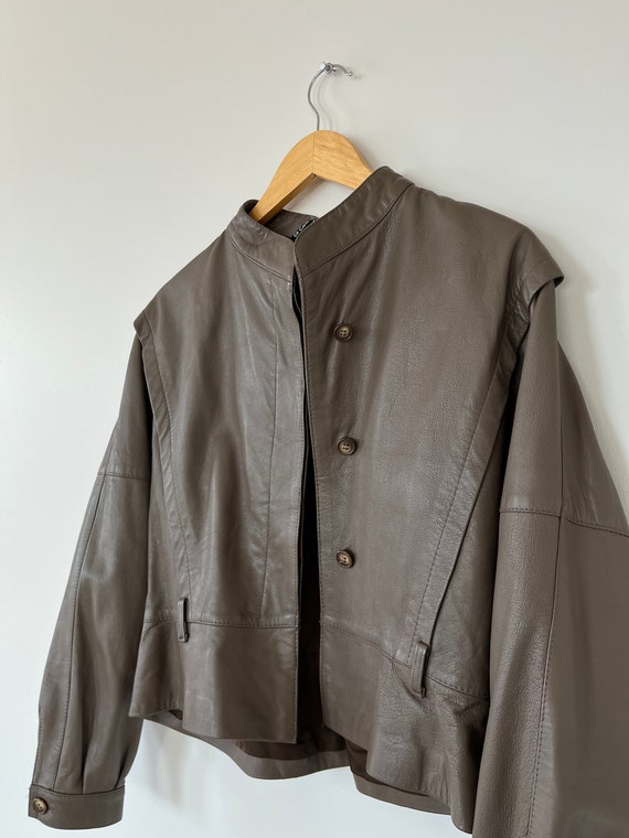 Vintage 100% leather brown/taupe jacket by El Cor… - image 1