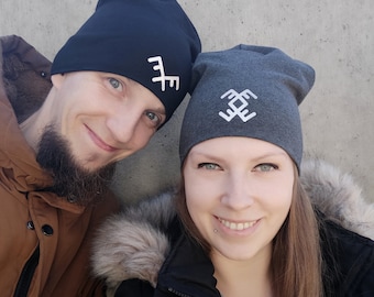 バルト海のシンボルが入ったジャージービーニー帽