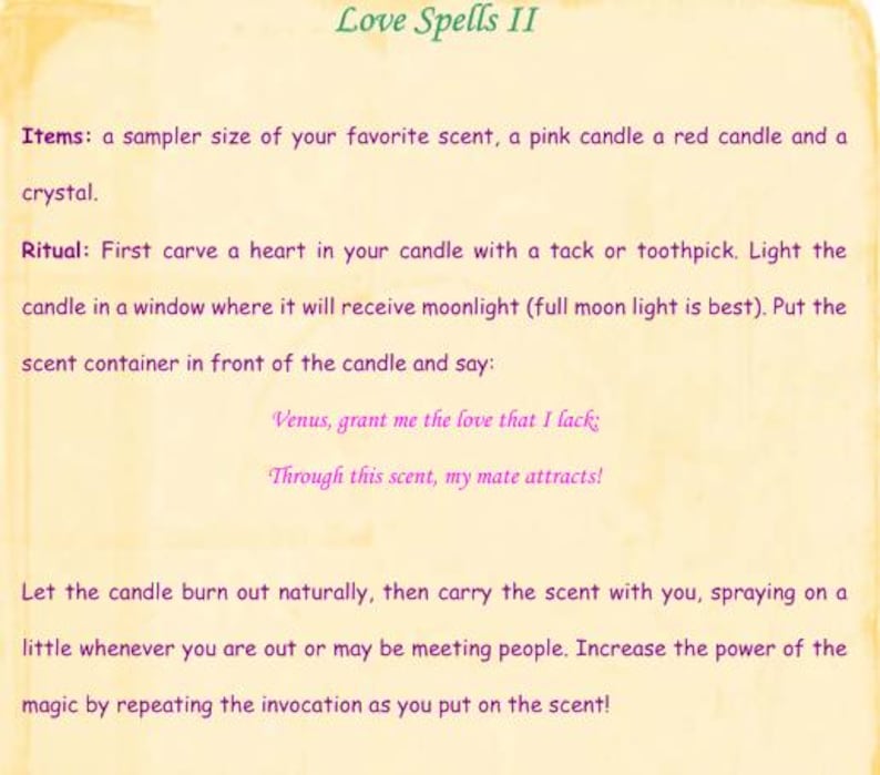 Book of Spells With Rituals - Witchcraft Starter Kit -(+70 Pages ...