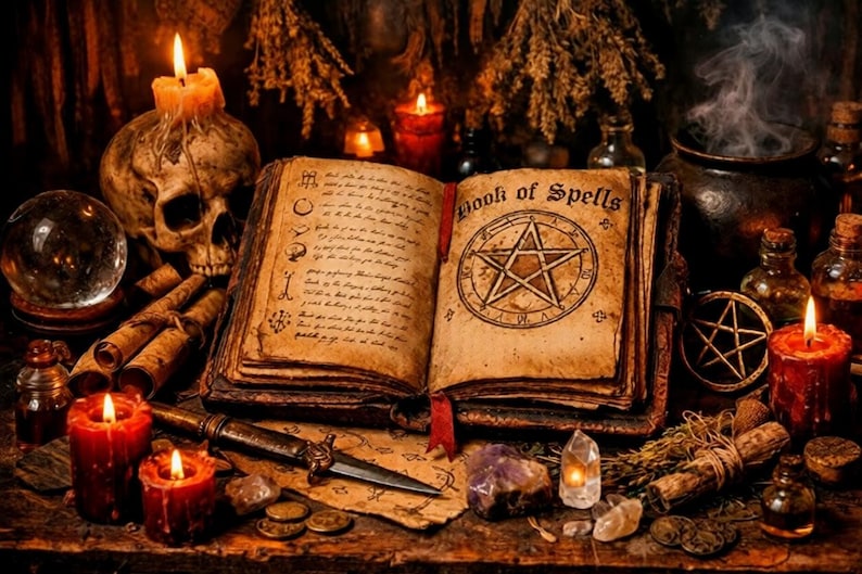 Book of Spells With Rituals - Witchcraft Starter Kit -(+70 Pages ...