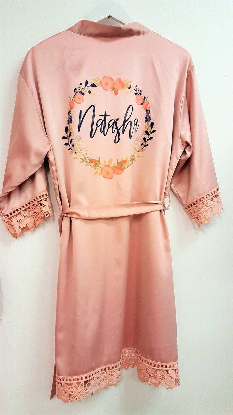 Bridesmaid Robe Personalised Wedding Dressing Gowns Bridal | Etsy Bridesmaid Robe Personalised Wedding Dressing Gowns Bridal | Etsy