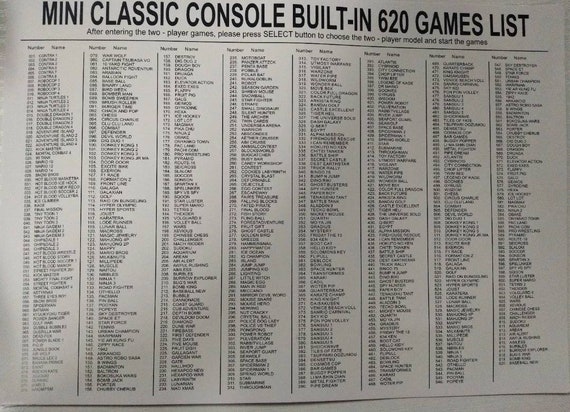 620 classic games list