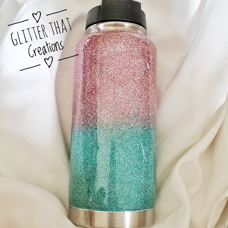 glitter stainless steel water bottle