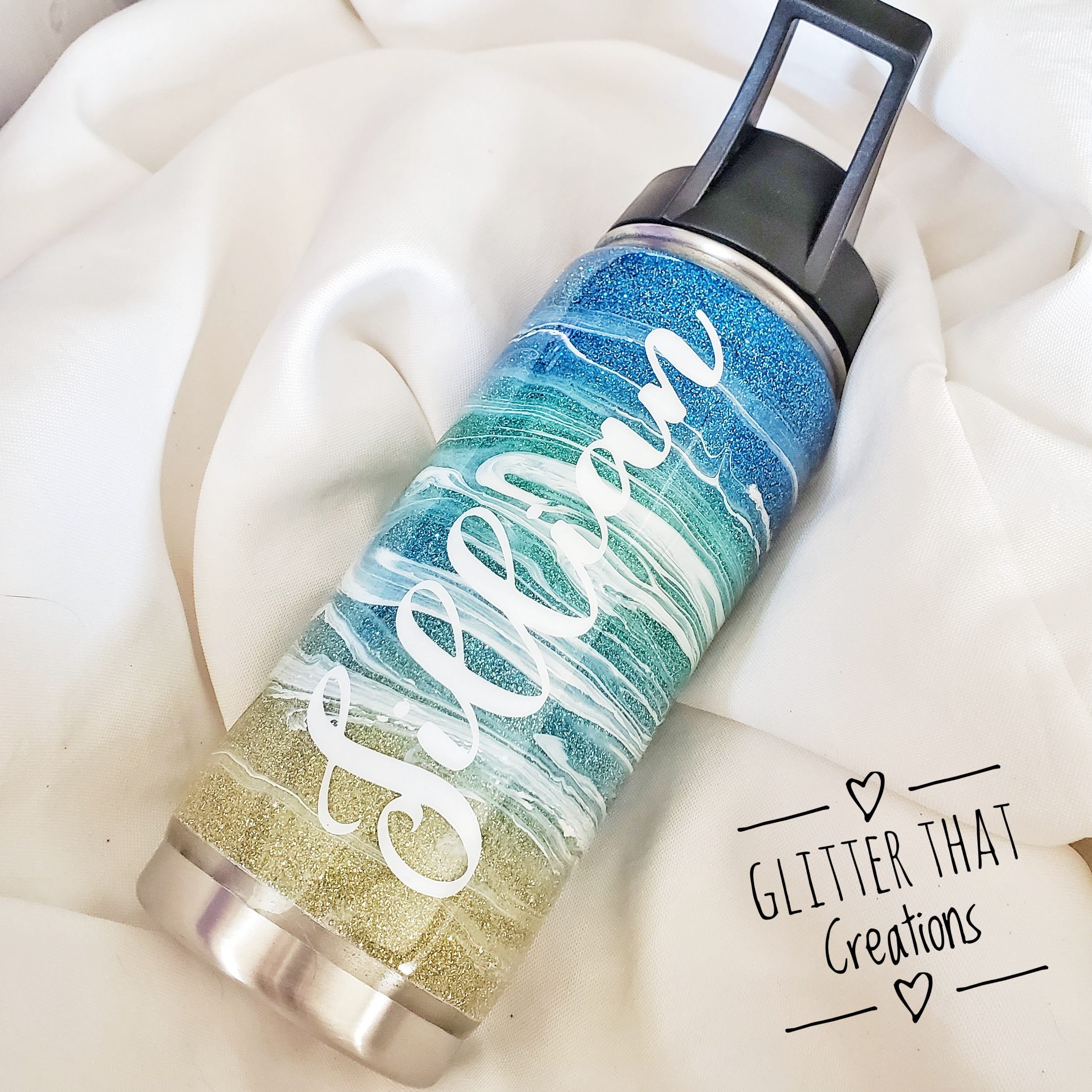 Beach Themed Water Bottle Insulated Water Bottle HydroSport Etsy