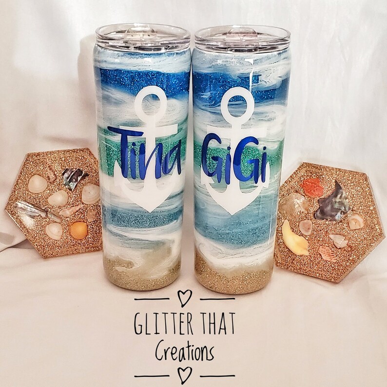 Beach Tumbler Vacation Tumbler Cruise Tumbler Ocean | Etsy