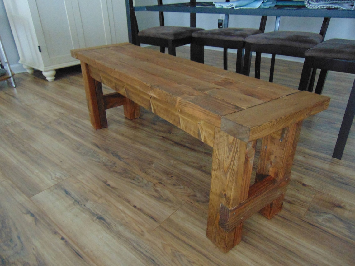 Rustic Kitchen Bench Etsy