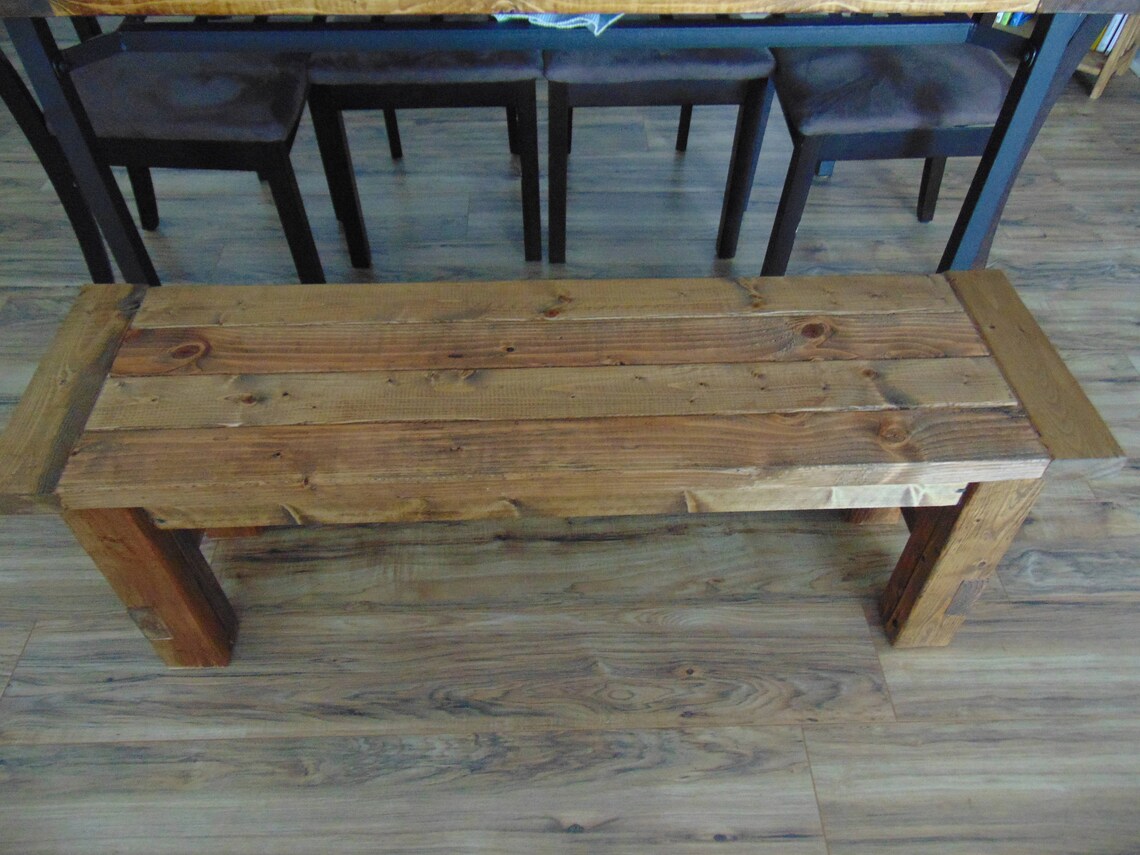 Rustic Kitchen Bench Etsy