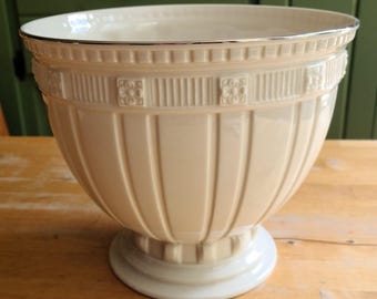 Vintage Lenox Forum Round Bowl 8" Fotted Serving Dish with Silver Trim