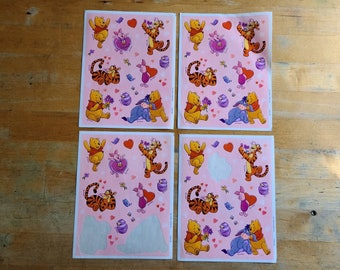 Vintage Winnie the Pooh Valentine's Day Stickers - Hallmark