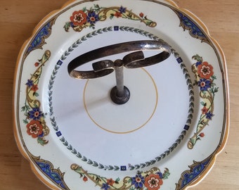 Vintage Gater Hall Burslem Plate - 1920s 1930s Plate - Serving Plate - Vintage Retro Houseware - Handled Dessert Appetizer Plate