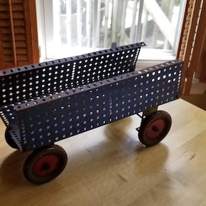 Vintage Erector Set Wagon Construction Set - Erector Set - 1930s Toy - Vintage Construction Toy Blocks