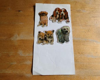 Vintage Imperial Dog Puffy Sticker Sheet - 1980s Sticker Collection