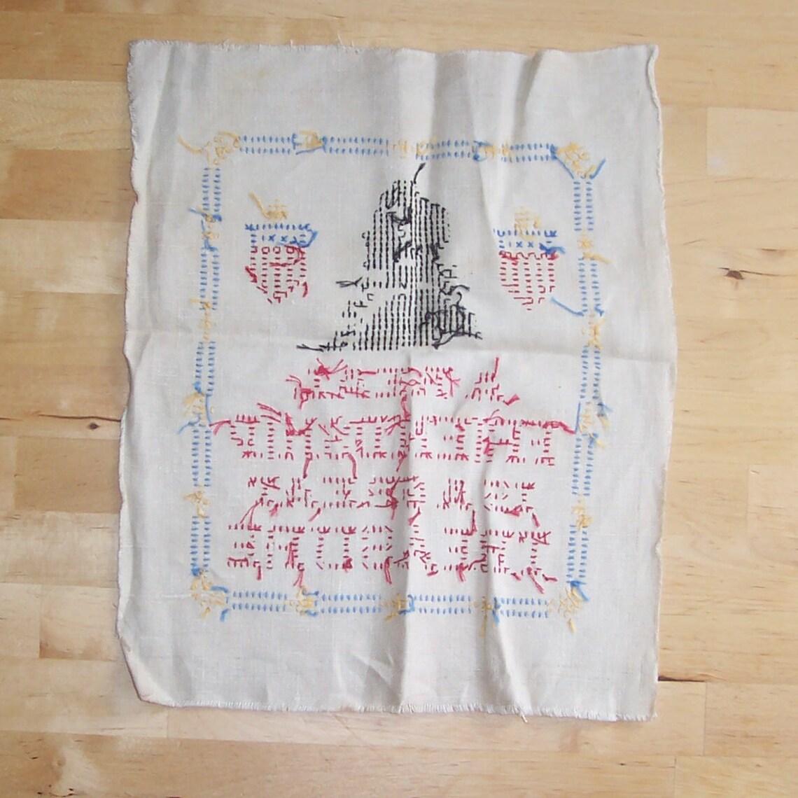 Vintage Colonial Sampler No 4 Cross Stitch Linen Embroidery - Etsy