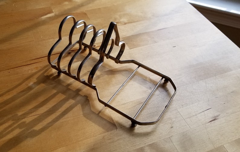 Vintage Toast Holder Silver Toast Holder Mid Century Etsy