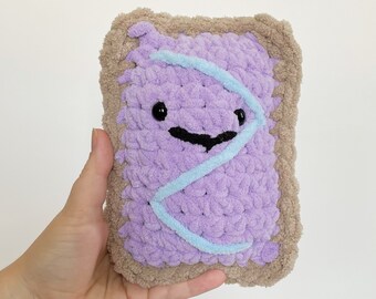 Wild Berry Toaster Pastry Plushie, Crochet Stuffed Plushie