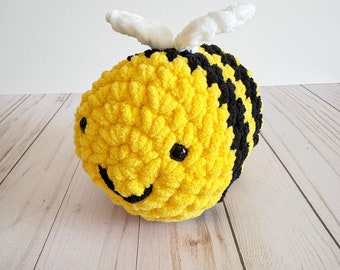 Bumble Bee Plushie - Medium, Crochet Stuffed Animal Bee