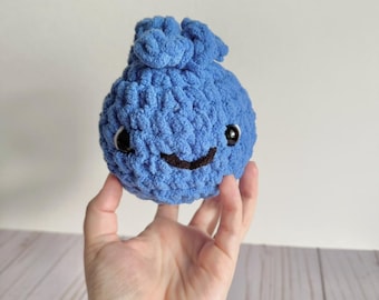 Blueberry Plushie, Crochet Stuffed Character Blueberry