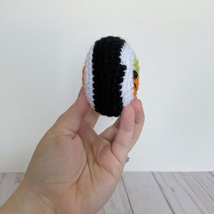 Sushi Roll Plushie Mini, Crochet Stuffed Sushi, Desk Pet, Car Charm, Ornament, Key Chain image 3